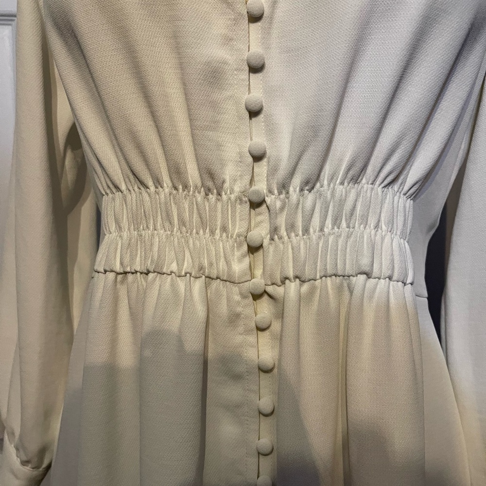 WHITE MIDI DRESS - Picture 5 of 5